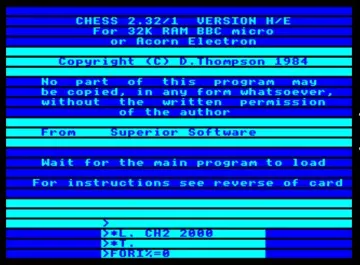 Chess (1984)(Superior Software)